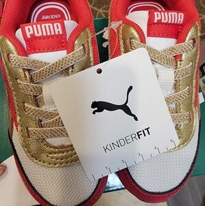 Puma Future Rider Glitz White Persian Red Gold Sneaker